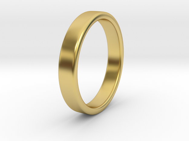 Simple Ring _ B in Polished Brass: 8 / 56.75