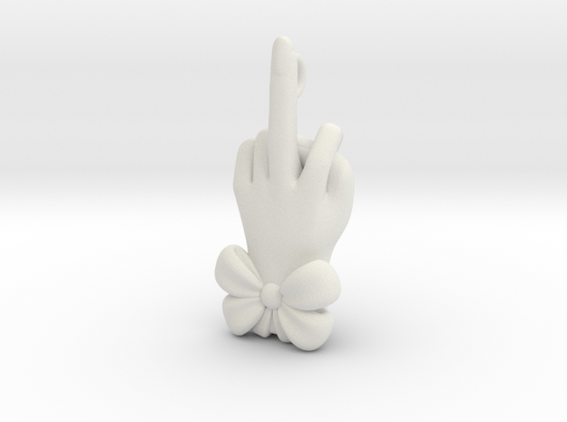 Cosplay Charm - Explicit Hand (style 2) in White Natural Versatile Plastic
