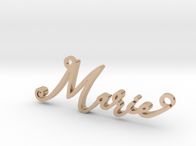 Marie First Name Pendant in 14k Rose Gold Plated Brass