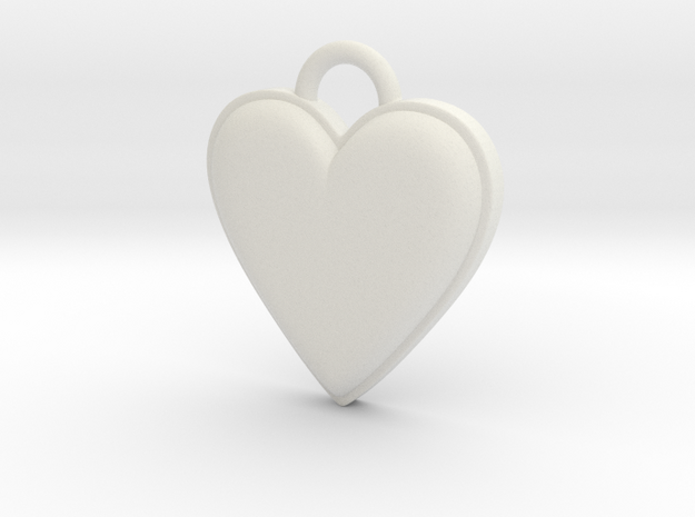 Cosplay Charm - BOP Heart (variant 1) in White Natural Versatile Plastic