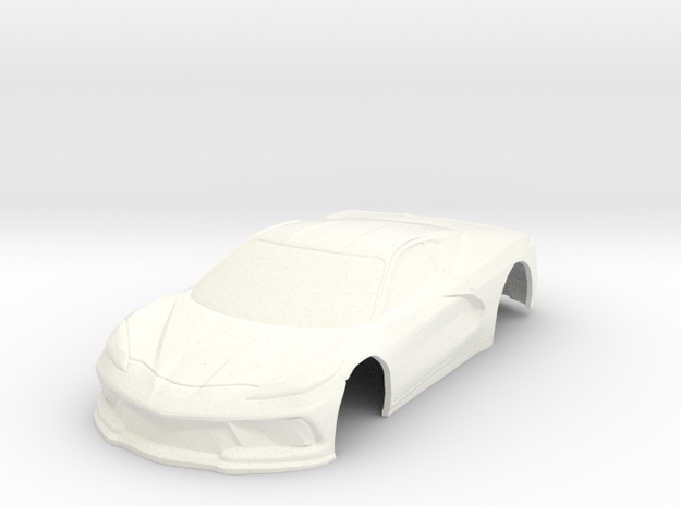 2021 C8 Corvette MiniZ in White Processed Versatile Plastic