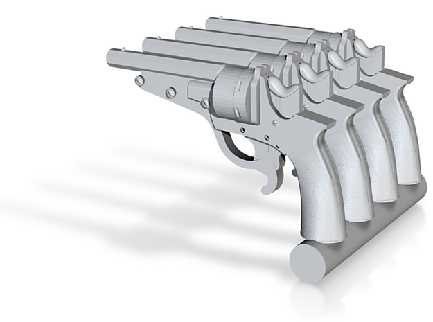 1:18 Miniature Galand Revolver - 4x in Tan Fine Detail Plastic