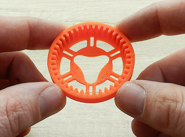 Inner Gear Wheel (Lego Technic Compatible) in White Natural Versatile Plastic