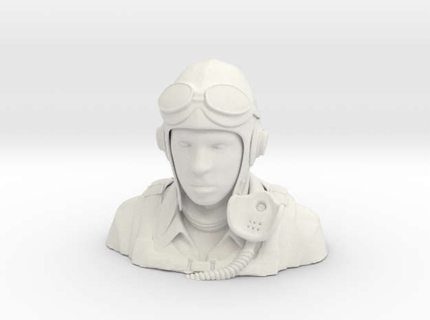 Warbird Pilot Figure 1/6 in White Natural Versatile Plastic