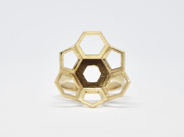 Geodesic Ring  in Natural Bronze: 5 / 49