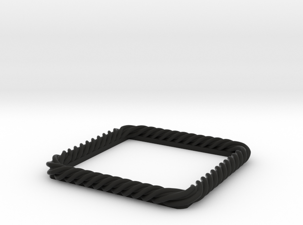 Torques-Rahmen 10cm-Quadrat-offen in Black Natural Versatile Plastic