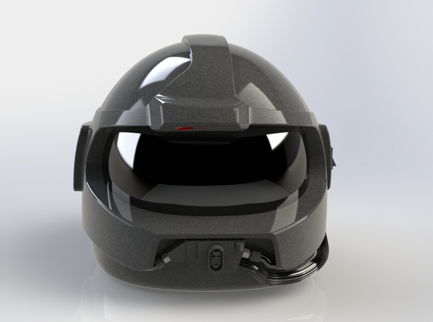 Airwolf Supercopter 3D Helmet 1/7 scale in Black Natural Versatile Plastic