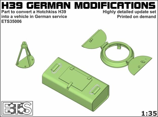 ETS35006 - German modifications for Hotchkiss (1) in Tan Fine Detail Plastic