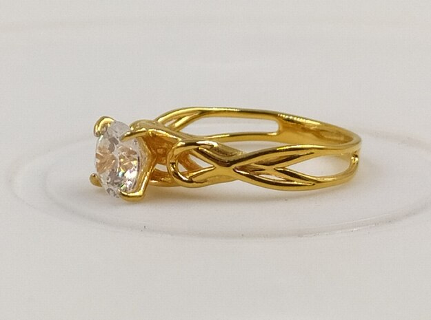 Lily - Wedding ring in 14K Yellow Gold