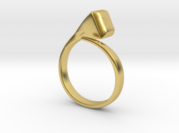 Horseshoe's nail [ring] in Polished Brass
