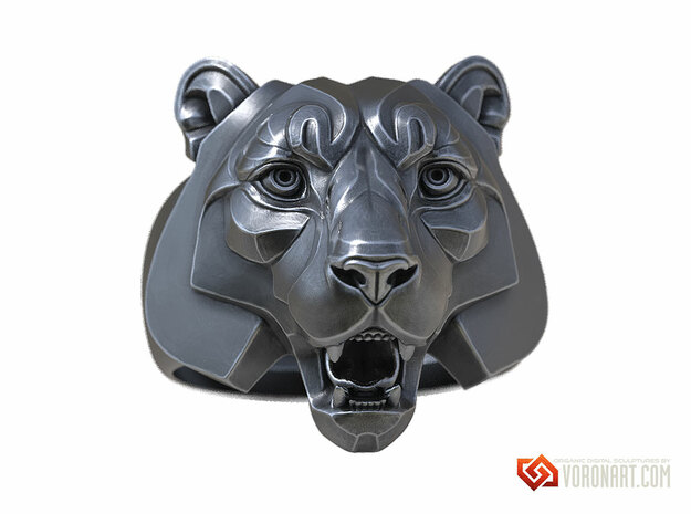 Tiger Face Ring jewelry in Natural Brass: 10 / 61.5