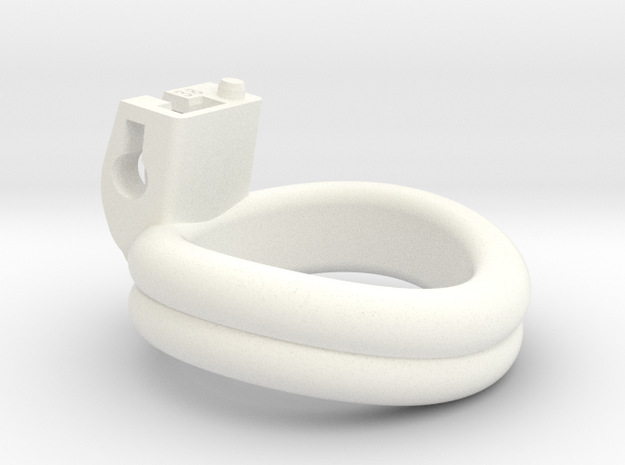 Cherry Keeper Ring - 38mm Double in White Processed Versatile Plastic