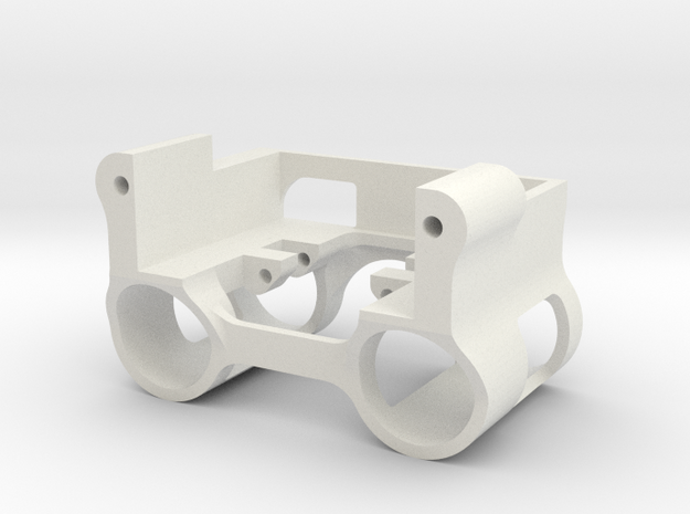 SCX24 Weighted servo mount for dual links in White Natural Versatile Plastic