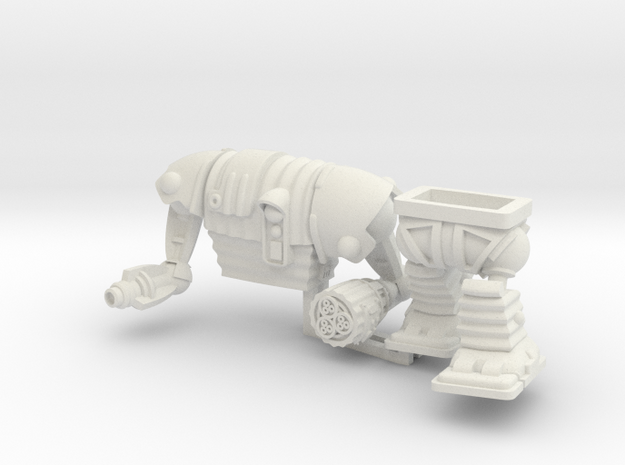 Corig-8 droid with Guns 77mm high in White Natural Versatile Plastic
