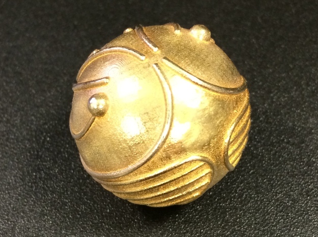 Golden Snitch (Solid Metal) in Natural Brass