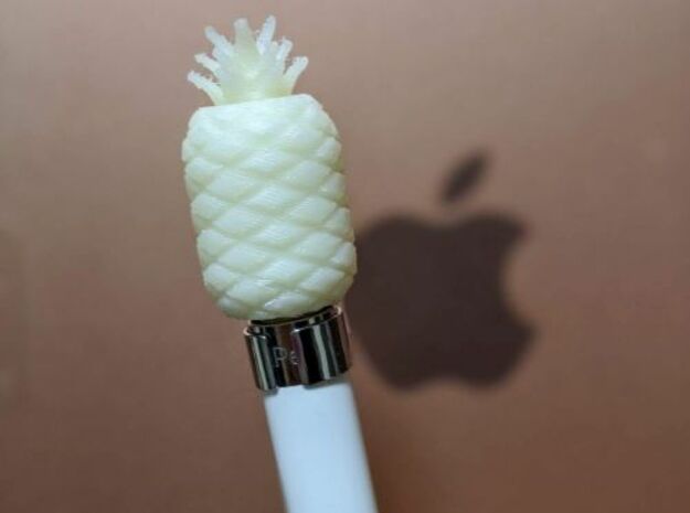 PP Apple Pen cap in White Natural Versatile Plastic