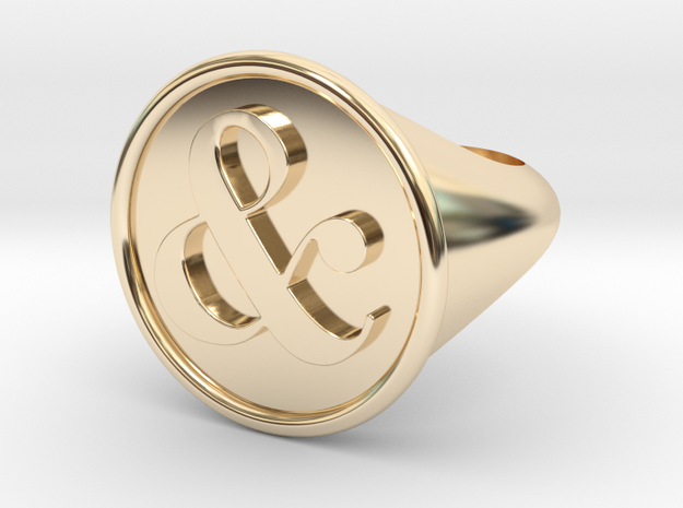 & Signet Ring - Size 6.5 in 14K Yellow Gold