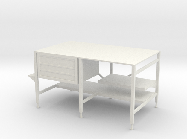1:24 Welding Table in White Natural Versatile Plastic