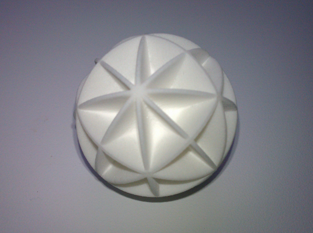 DRAW geo - sphere 48 cut outs in White Natural Versatile Plastic