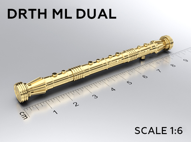DRTH ML DUAL keychain in Natural Brass: Medium