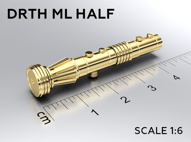 DRTH ML HALF keychain in Natural Brass: Medium