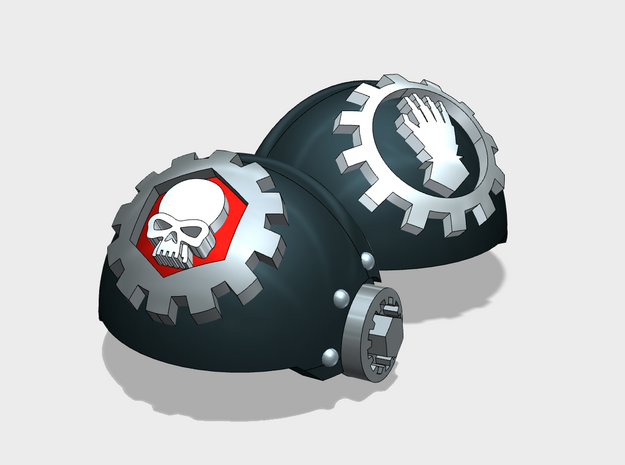 5x Clan Skullgear (IH)- T:3a Tartaros Shoulder Set in Tan Fine Detail Plastic