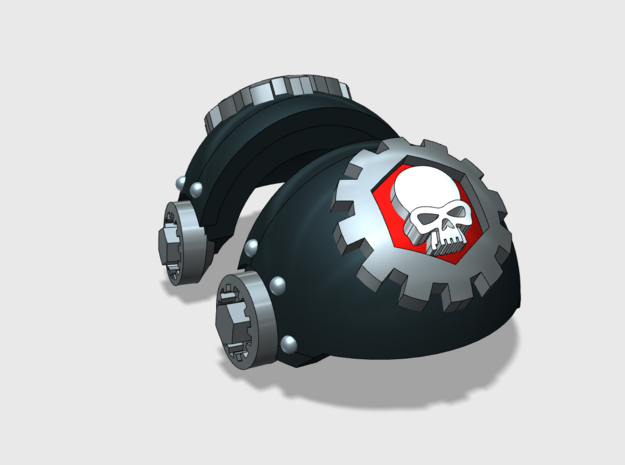 5x Clan Skullgear - T:3a Tartaros Shoulder Sets in Tan Fine Detail Plastic