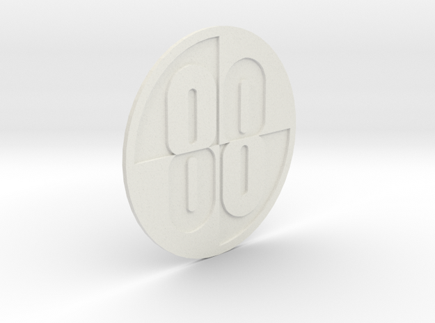 Buckaroo Banzai 88 Emblem in White Natural Versatile Plastic