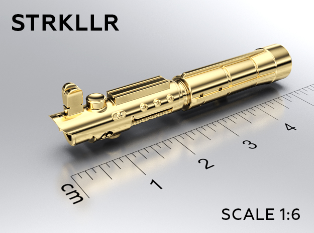 STRKLLR keychain in Natural Brass: Medium