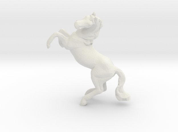 Miniature 1:48 Horse in White Natural Versatile Plastic