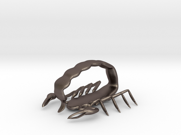 scorpion sml sting pendant in Polished Bronzed Silver Steel