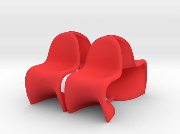 Chair 11. 1:24 Scale in Red Processed Versatile Plastic