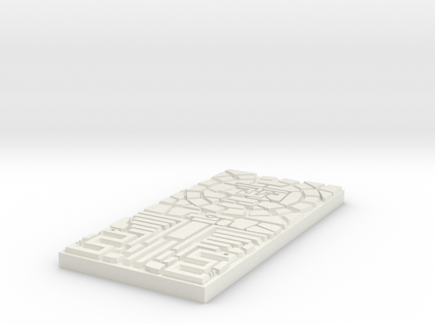 Mayan Tiles 4 x 2 Sun Over Coatl in White Natural Versatile Plastic