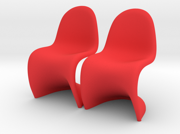 Chair 11. 1:12 Scale in Red Processed Versatile Plastic