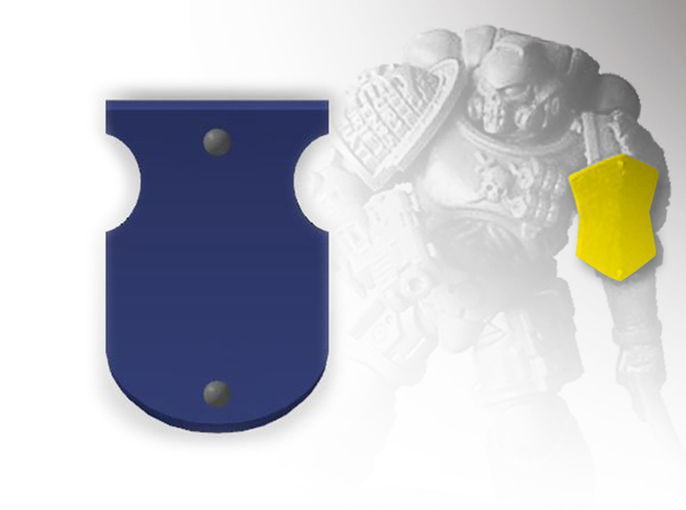 10x Blank - Ornate Shoulder Shields in Tan Fine Detail Plastic