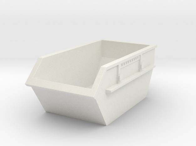 Construction Waste Container 1/72 in White Natural Versatile Plastic