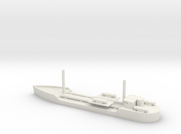 1/700 Scale YO-43 Fuel Barge in White Natural Versatile Plastic