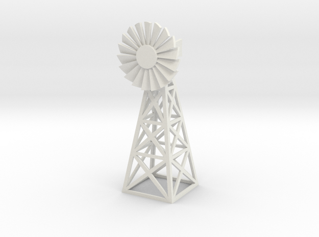 Steel Windmill 1/56 in White Natural Versatile Plastic