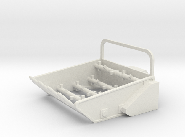 1/50th Bale Processor for Skid Steer Loader in White Natural Versatile Plastic
