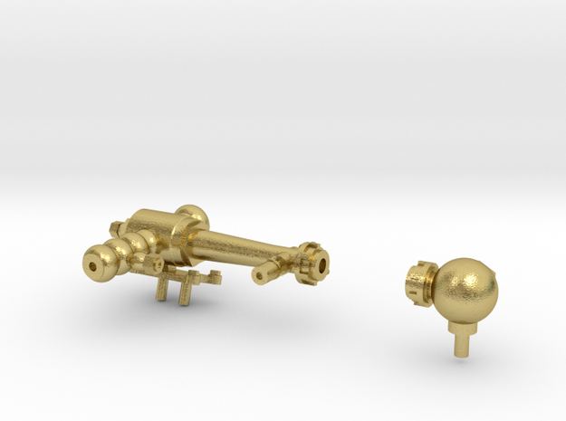 Early Steam Lifting Injector and Check Valve in Natural Brass: 1:20
