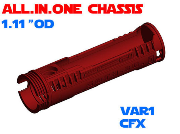ALL.IN.ONE - 1.11"OD - CFX chassis Var1 in White Natural Versatile Plastic