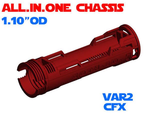 ALL.IN.ONE - 1.10"OD - CFX chassis Var2 in White Natural Versatile Plastic
