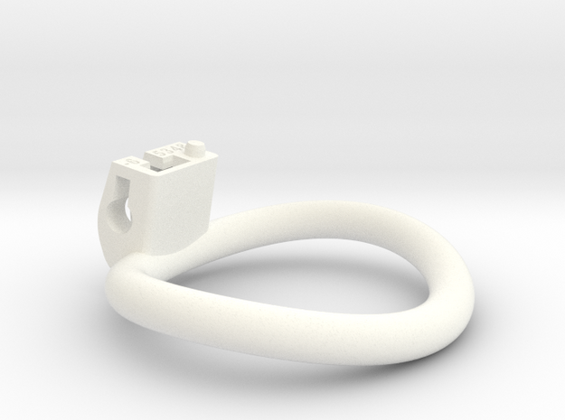Cherry Keeper Ring - 53x48mm Wide Oval -6° ~50.5mm in White Processed Versatile Plastic