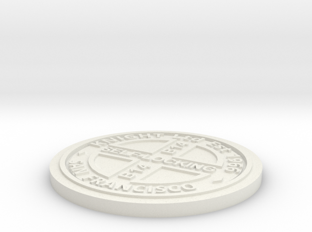 1:9 Scale Manhole Cover - Knights Type B in White Natural Versatile Plastic