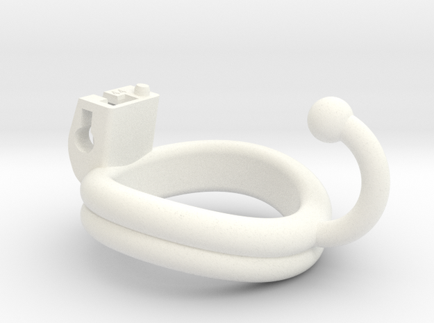 Cherry Keeper Ring - 44mm Double Ball Hook in White Processed Versatile Plastic
