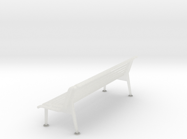 RhB Bench With Backrest  in Tan Fine Detail Plastic