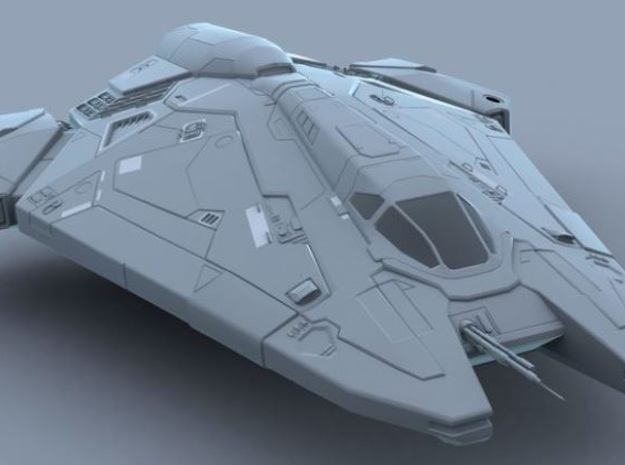 Elite Dangerous Viper Mk3 starship in Tan Fine Detail Plastic