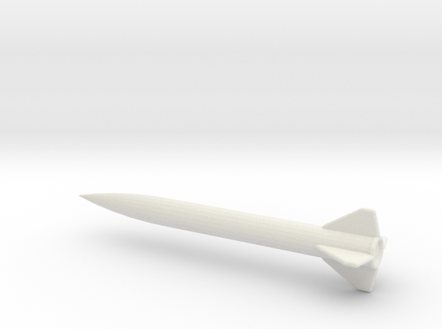 1/87 Scale Little John XM47 Missile in White Natural Versatile Plastic