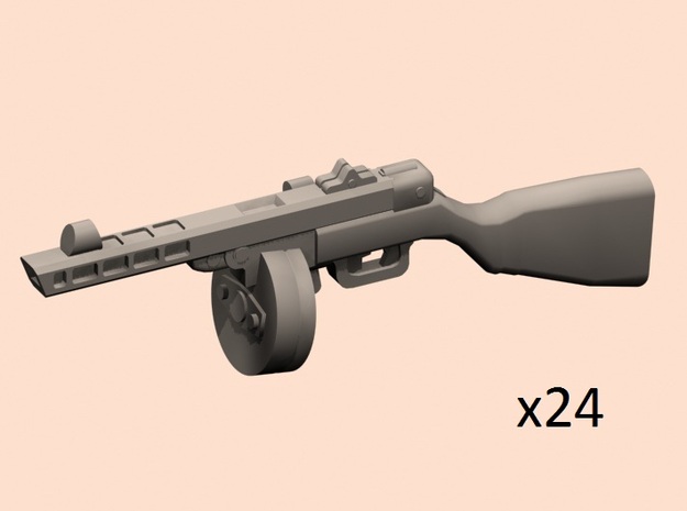 28mm PPSh-41 in Tan Fine Detail Plastic