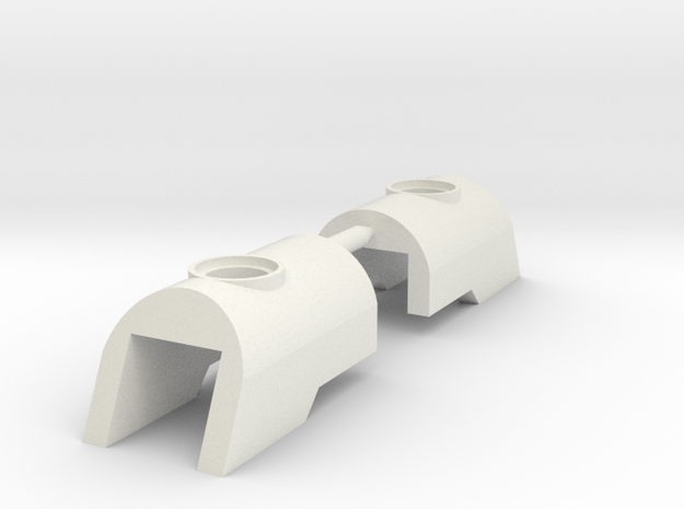 Nuva Shell Armour for Bionicle - 2 Parts in White Natural Versatile Plastic